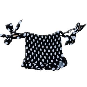 Forever 21 Off-The-Shoulder Black&White Polka Dot Crop Top, S